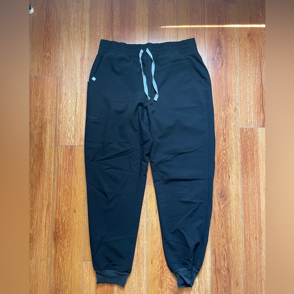 Figs High Waisted Zamora Jogger Scrub Pants Black sz L